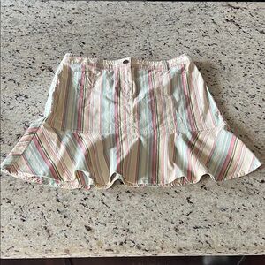 LOFT Pastel Striped Mini Skirt